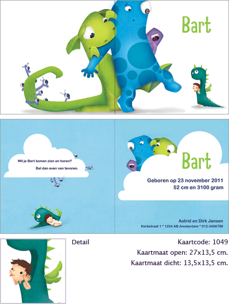 Detail Monsters met baby